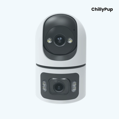 Security cameras with 'ChillyPup' branding on a white background