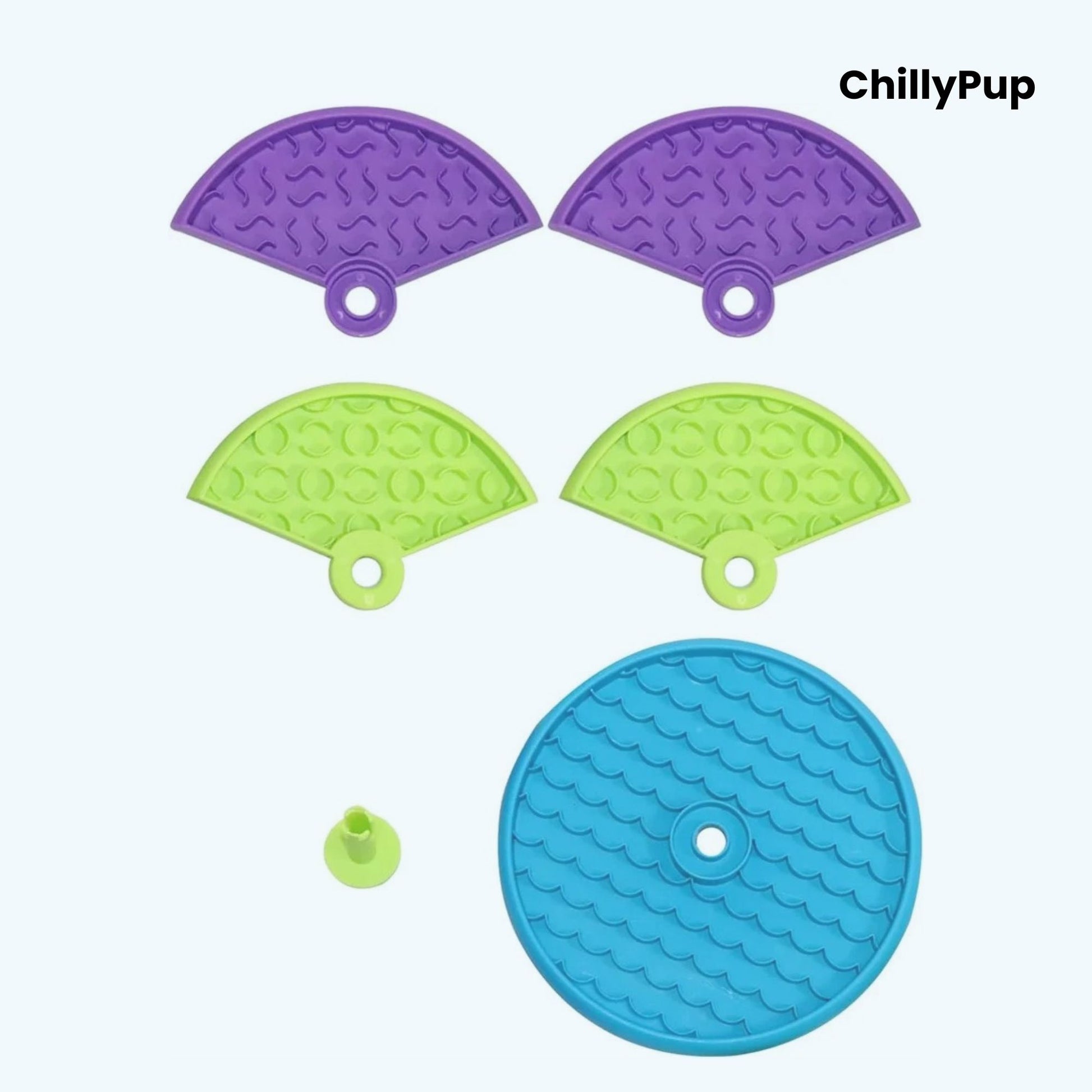 3 layer dog puzzle toy with 'ChillyPup' branding on a white background